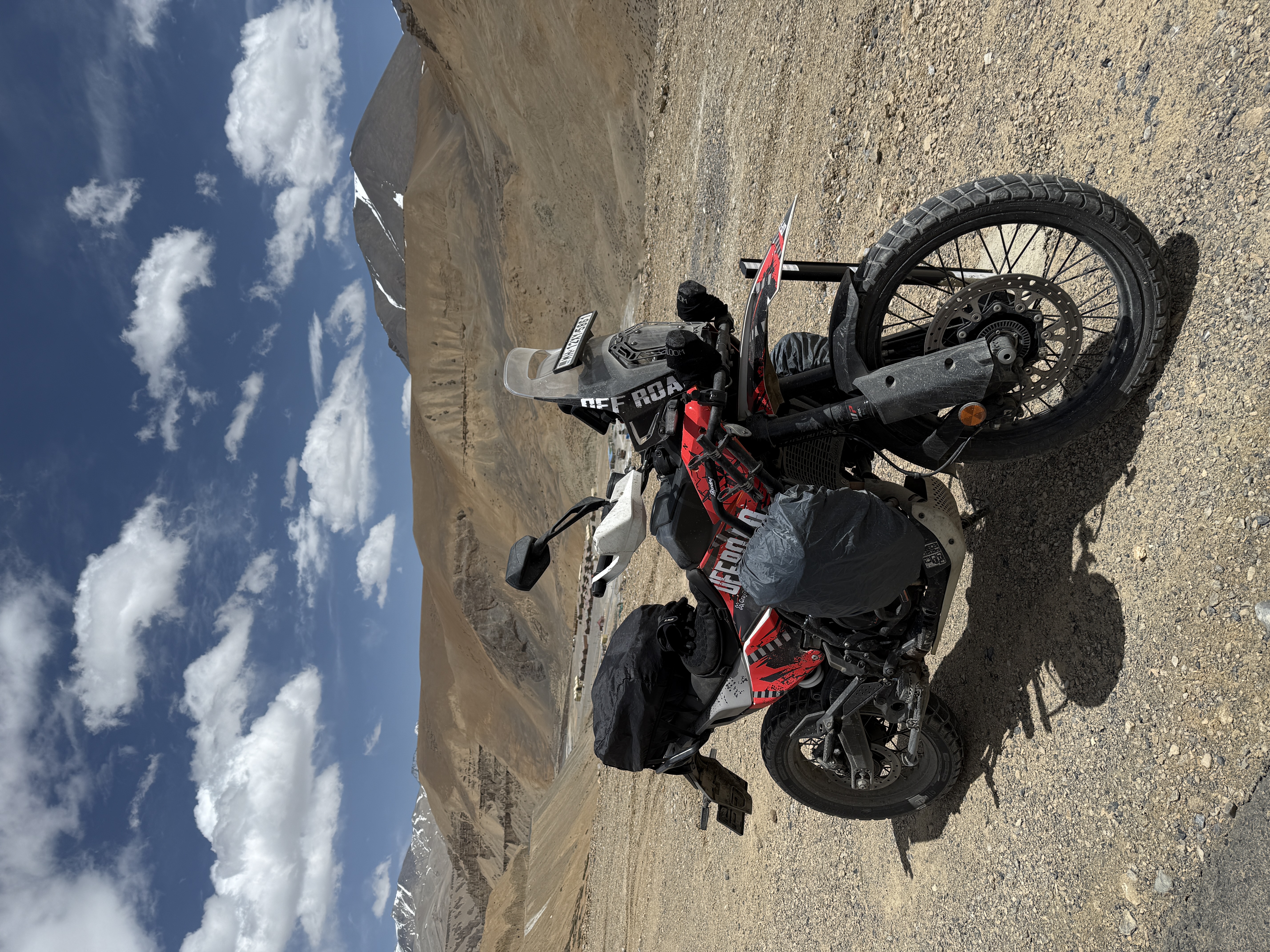 Higher than Everest base camp with my Motorcycle